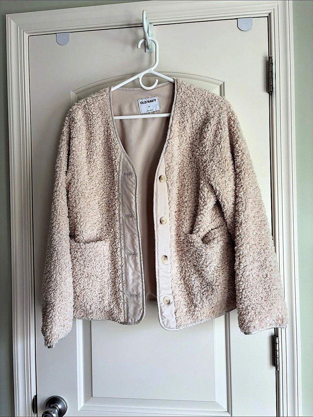 Old Navy Teddy Jacket Pink Size Medium Like New